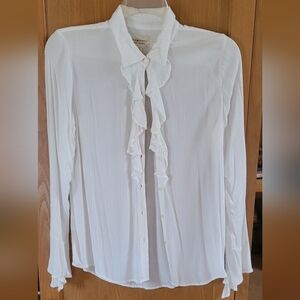 Denim & Supply Ralph Lauren Cream Ruffle Blouse